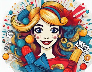 Hand-drawn horizontal design for april fool's day celebration