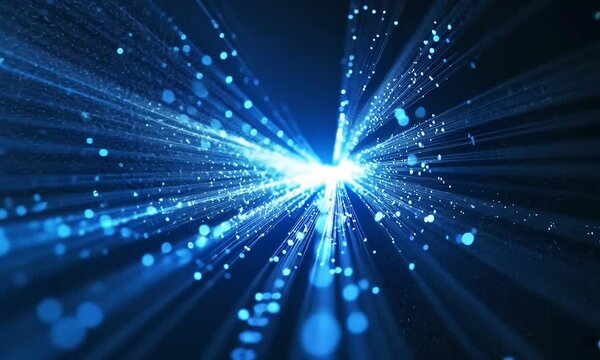 abstract background of neon glowing particles. 3 d render