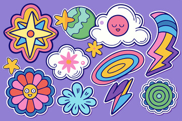 seamless pattern with colorful flowers