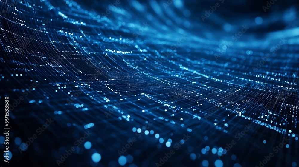 Poster Data exchange digital technology  AI Business Intelligence big data management and internet network connection Digital software technology and global business development network marke : Generative AI