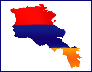 Obraz premium Armenia Flag Design and Armenia Map Design