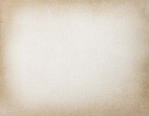 Fototapeta premium Old white paper background illustration with soft blurred texture on borders in light pale brown or beige color with blank center, plain simple elegant off white background