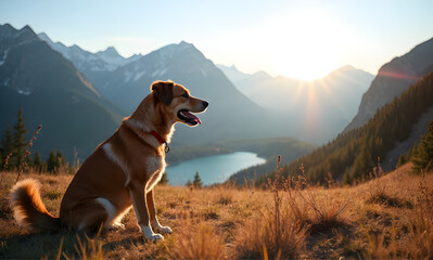 dog on the mountain