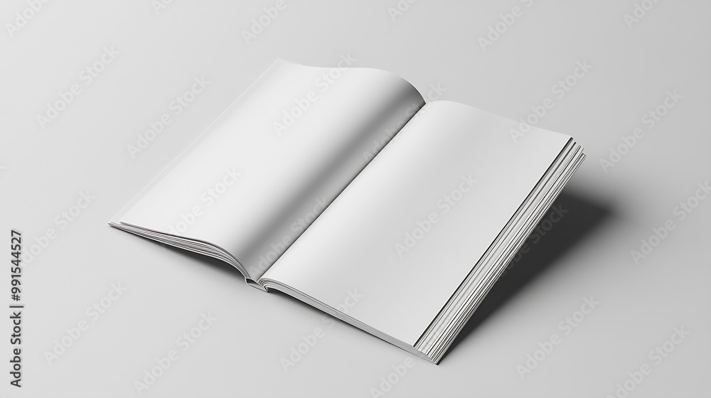 Aufkleber 3D Brochure blank white template for mock Up and presentation design : Generative AI