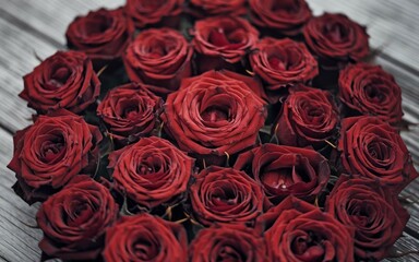 Red rose bouquet. Romantic bouquet of velvety red roses. Ideal for Valentine's Day, anniversary, or any special occasion.