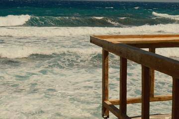 wooden pier on the beach