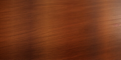 Fototapeta premium A close up of high gloss lacquered wood paneling with a deep rich brown color the reflective surf.deep brow wood planks with natural texture, wooden retro background, light wooden background, table 