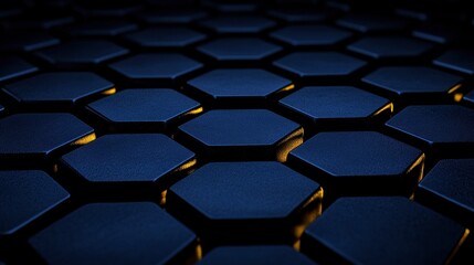 Obraz premium Abstract Blue Hexagon Pattern