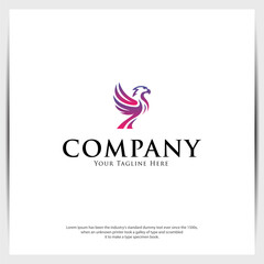 Obraz premium Simple Eagle Bird Logo Design is awesome logo concept design for your company or bussiness