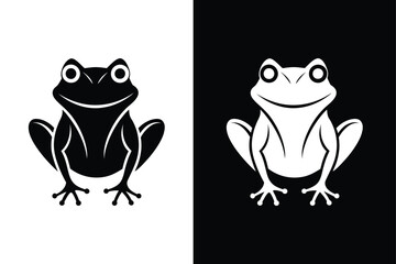 Frog icon vector illustration for graphic design on white background.