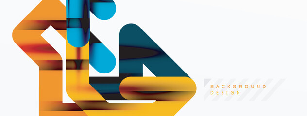 Abstract background - colorful lines composition. Technology or business digital template