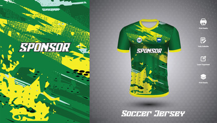 Soccer jersey design for sublimation or sports t-shirt design for cricket
