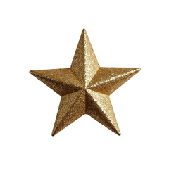 Obraz premium Shimmering Christmas star ornament on white background