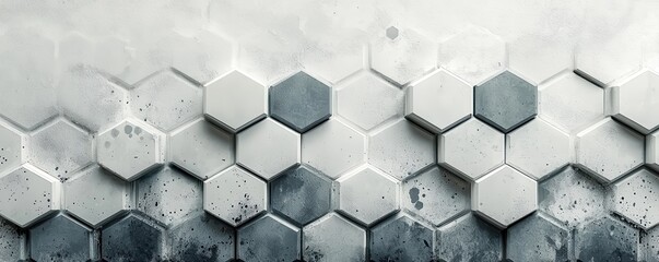 Abstract iPhone wallpaper with geometric white and gray hexagonal pattern
