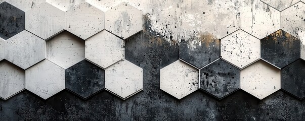 Abstract iPhone wallpaper featuring hexagonal white and gray patterns with a textured and modern design