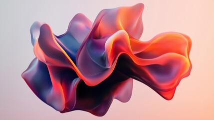 Obraz premium Three-dimensional abstract shapes that appear to float off the screen, with dynamic colors and depth, create an engaging visual.