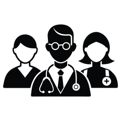 doctor icon silhouette vector design white background 2.eps