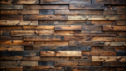 Dark Rustic Wooden Texture Background with Three Dimensional Modern Design for Wood Facing