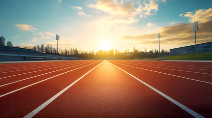 Pristine Running Track. Smooth Surface Ready for Runners