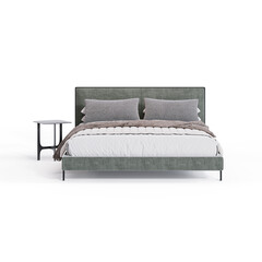 Modern Elegance: Bed for Stylish Bedroom transparent png bedroom furniture architectural visualization interior shadow 3d contemporary