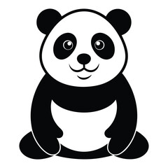 panda silhouette vector design white background 3.eps