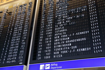 Flughafen Anzeigetafel Abflug Ankunft