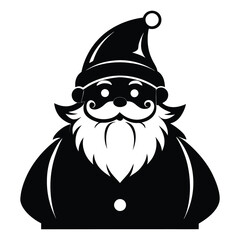 santa silhouette vector design white background.eps