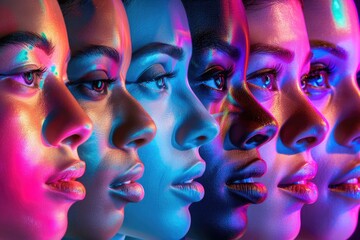 A group of women with distinct eye colors