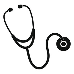 stethoscope silhouette vector design white background.eps