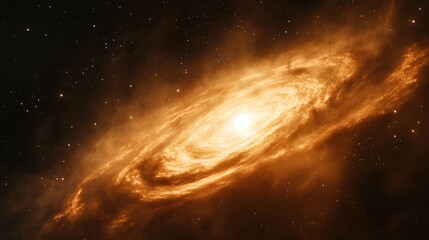 Fototapeta premium Bright young star surrounded by a protoplanetary disk of gas and dust, representing the formation of planets
