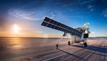 Ready for launch, a satellite awaits deployment into orbit..  (4)