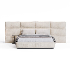 Modern Elegance: Bed for Stylish Bedroom transparent png bedroom furniture architectural visualization interior shadow 3d contemporary