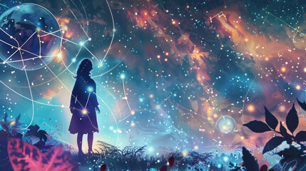 A healthcare system where each child's treatment plan is written in the stars, with constellations aligning to show the best path to health and wellness