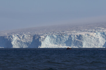 The coast and ice of Kvitoya Island, Svalbard