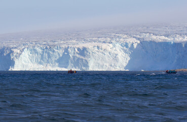The coast and ice of Kvitoya Island, Svalbard