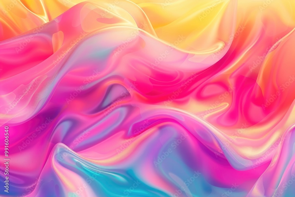 Poster A colorful abstract background with flowing colors