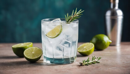 Fototapeta premium mojito cocktail with lime