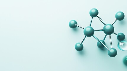 Obraz premium Molecular structure on a light background, isolated for scientific presentation.