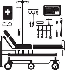 Hospital products medicals black Silhouette