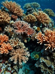 Coral reef in the sea.