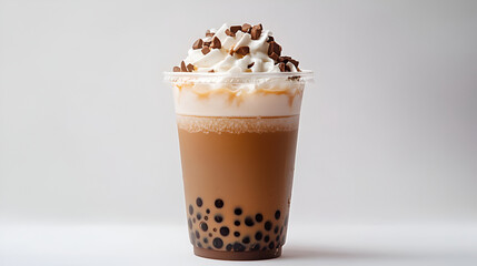 bubble tea on white background