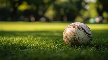 Cricket ball park blur. Generative AI