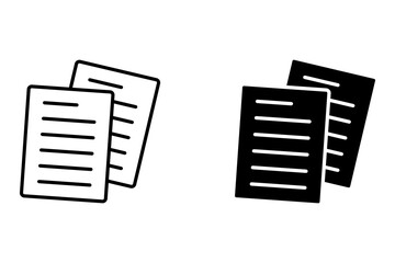 Paper icon. file sign. for mobile concept and web design. vector illustration