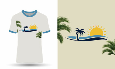 Summer beach t-shirt design