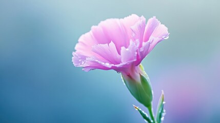 Delicate Dianthus Unfurling. Generative AI