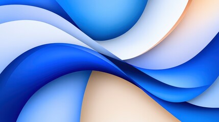 Abstract Blue and White Swirling Background