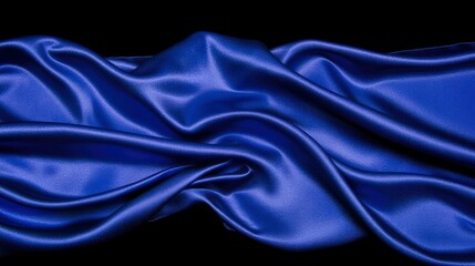 Obraz premium Blue Satin Draped Fabric Texture