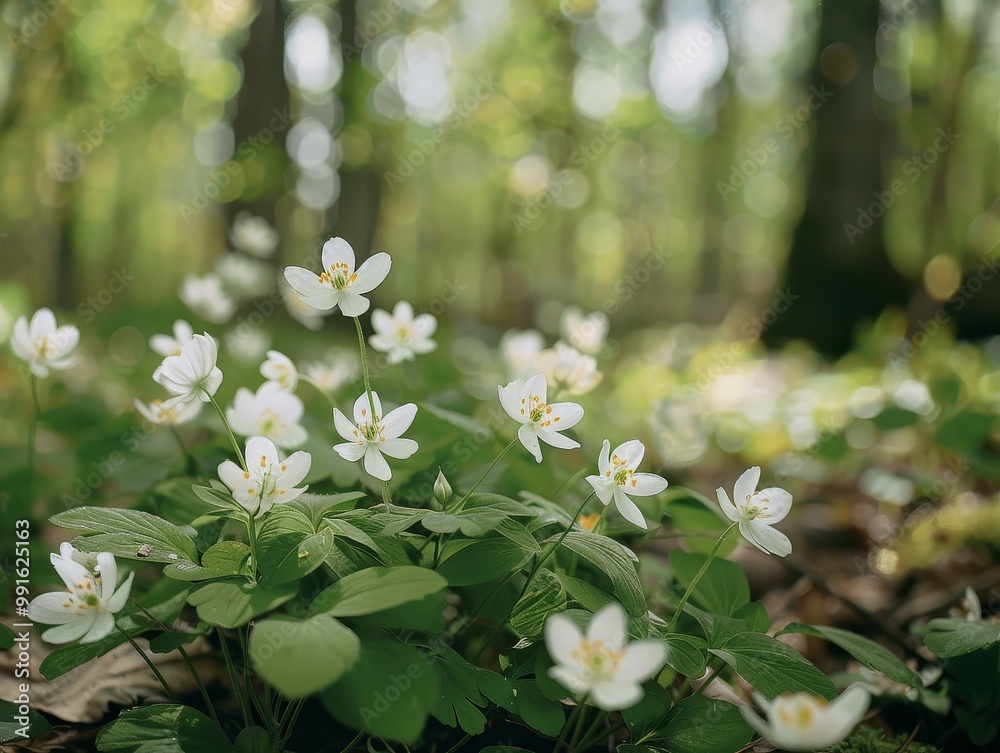 Wall mural Forest Floor Wildflower Bloom Close-up