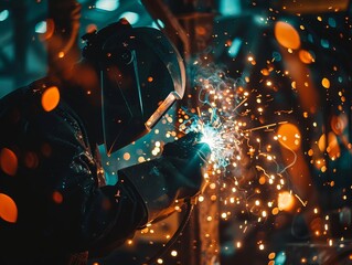 Industrial Sparks of Precision Welding