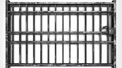 Prison bars on a white background